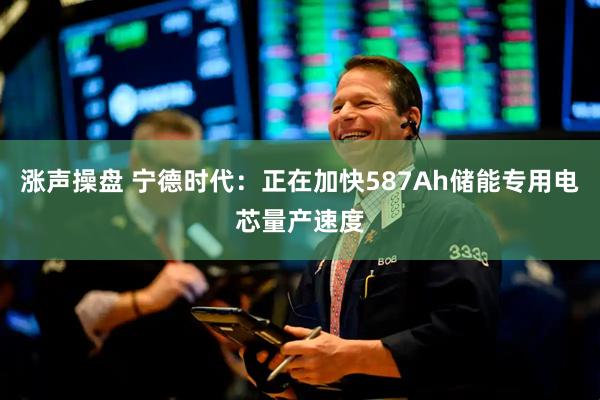 涨声操盘 宁德时代：正在加快587Ah储能专用电芯量产速度