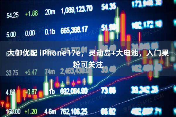 大御优配 iPhone17e，灵动岛+大电池，入门果粉可关注